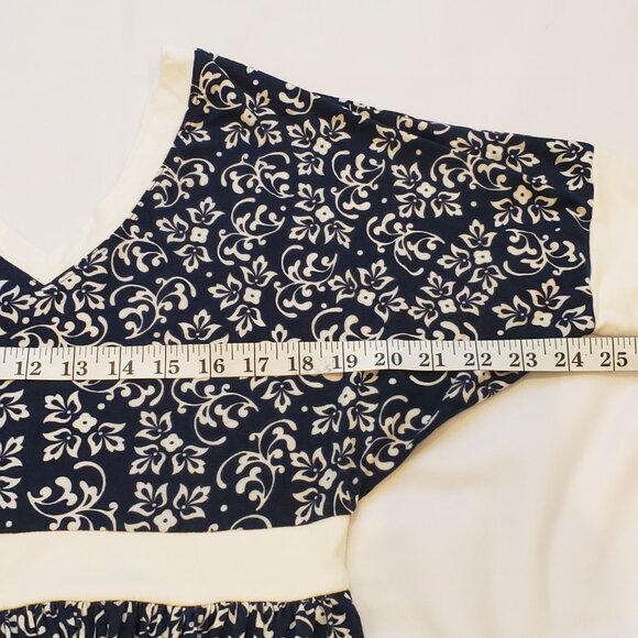 Kimi + Kai Maternity Floral V Neck Blue Dress Size Small - Picture 5 of 9